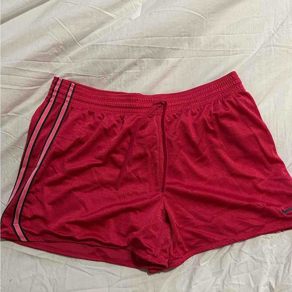 Nike Women's Vibrant Red Athletic Shorts